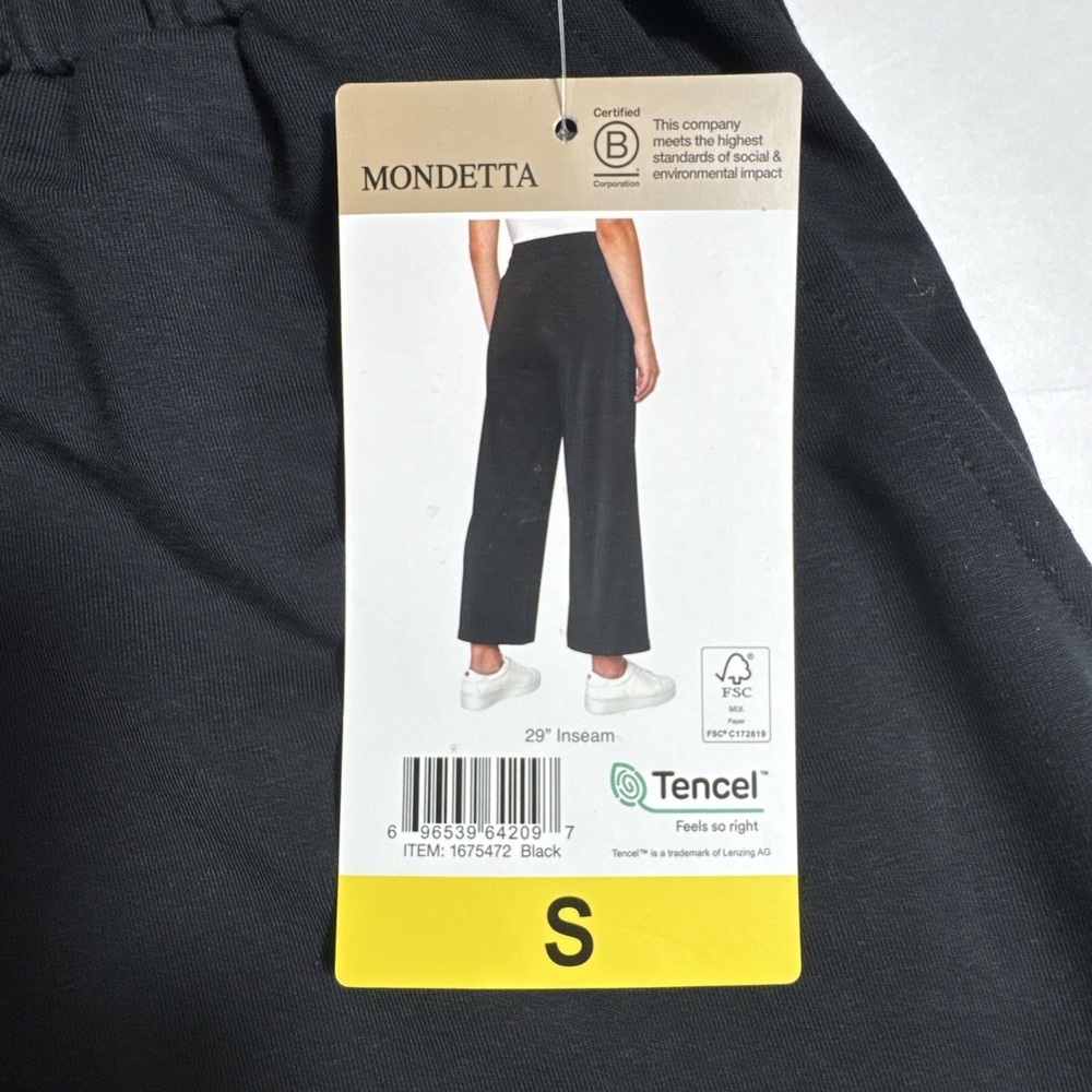 Mondetta Womens High‎ Rise Wide Leg Modal Pant Black Size S NWT 1675472 - Picture 6 of 8